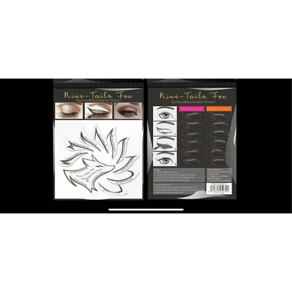 Goth Beautiful Ten piece, goth make up brush set AND Eye ￼￼stencil kit .!!!!!